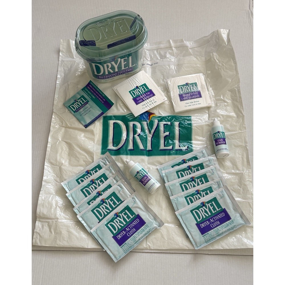 Vintage 1997 Dryel Dry Clean Starter Kit 10 Loads Up to 40 Garments Original